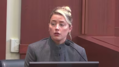 Amber Heard says accusations her friends defecated in Johnny Depp’s bed ‘didn’t make sense’