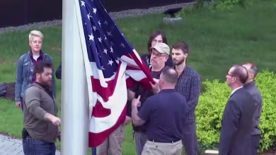 U.S. flag is raised at U.S. Embassy in Kyiv