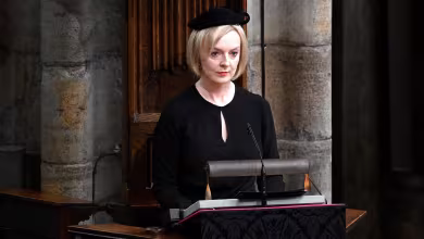 British PM Liz Truss delivers reading at queen's funeral