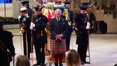 Watch: Queen’s children stand royal vigil beside her coffin in Edinburgh