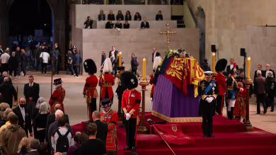 King Charles III stands solemn vigil beside queen’s coffin in Westminster