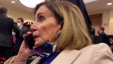 Videos show Pelosi's reaction during the January 6 Capitol riot