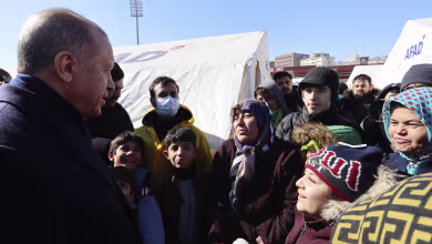 President Erdogan visits Turkish earthquake victims