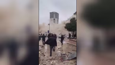 Video shows building in Turkey collapse after deadly earthquake