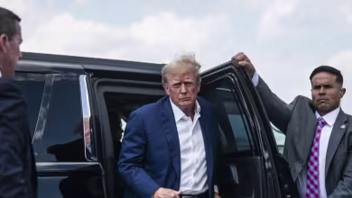 Supporters gather outside of Trump’s Florida golf course ahead of arraignment next week