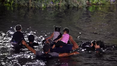 Watch: Groups of migrants cross the Rio Grande near Brownsville, Texas, as Title 42 expires