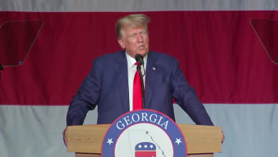 Trump in Florida ahead of arraignment tomorrow