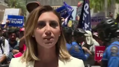 Trump spokesperson addresses media ahead of arraignment