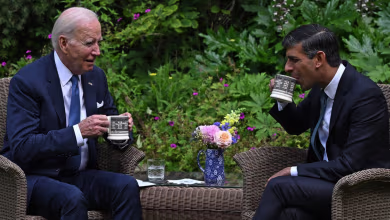 Watch: Biden meets with Sunak at 10 Downing St.