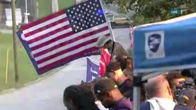 Trump supporters gather outside Fulton County Jail awaiting his surrender