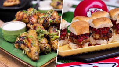 Try these Jets-and Chiefs-inspired chicken wings and pork sliders!