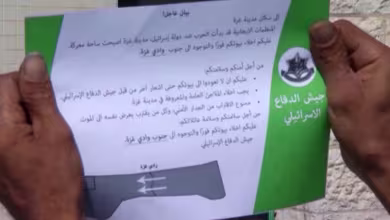 WATCH: Israel drops leaflets telling Gaza City residents to flee south