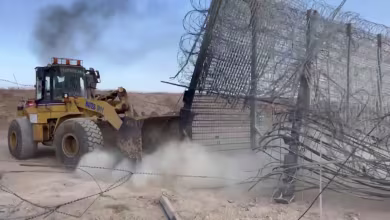 Watch: Bulldozer tears down section of Israel-Gaza border fence