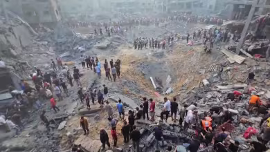Video shows aftermath of Gaza refugee camp explosion