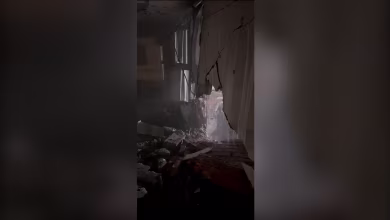 Video shows aftermath of Israeli hospital hit by Hamas rocket