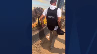 Watch: NBC news crew runs to shelter in Israel