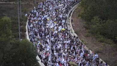 Thousands join families of hostages in march to Jerusalem