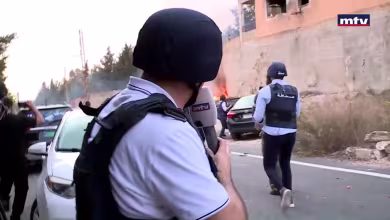 TV crew captures moment airstrike hits near convoy in southern Lebanon