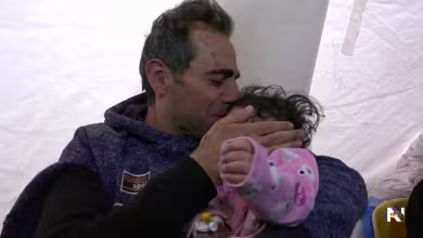 Father and daughter found alive in rubble after Israeli airstrike in Gaza