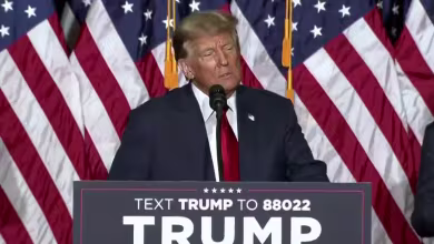 Trump speaks after being projected to win Iowa caucus