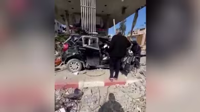 Video reportedly shows wreck of ambulance and car where young Gaza girl called for help