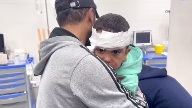 Wounded children treated at Gaza hospital after Rafah airstrike