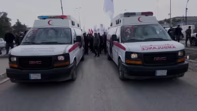 Funerals held for 16 Iraqi armed group members killed in first round of U.S. airstrikes