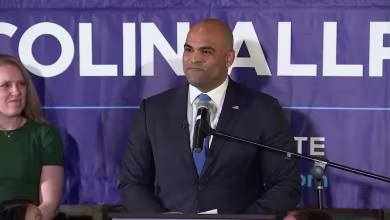 Colin Allred speaks after winning Texas Democratic Senate primary