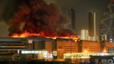 Video shows fire at scene of Moscow shooting attack