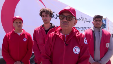 Egyptian aid trucks bound for Gaza stalled outside Rafah crossing