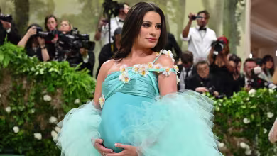 Lea Michele arrives at the 2024 Met Gala