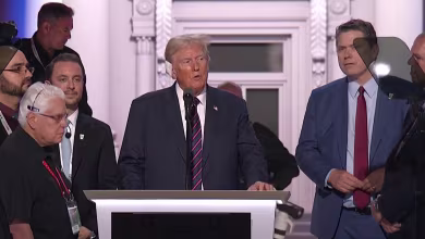 Trump tours stage ahead of Republican National Convention speech