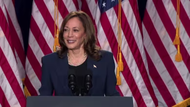 Harris says she will 'proudly' put her record up against Trump's