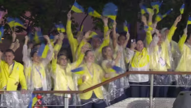 Smallest Ukrainian delegation makes opening ceremony entrance