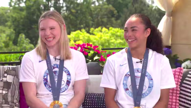 Jade Carey and Hezly Rivera talk winning gold in Paris: ‘So proud’