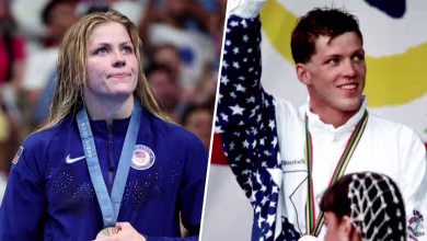 U.S. swimmer Katharine Berkoff wins bronze 32 years after her dad