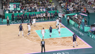 Ridiculous Edwards floater has Steph dancing on the sideline