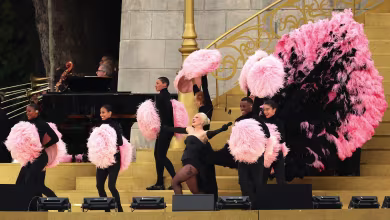 Lady Gaga performs at Paris Olympics opening ceremony