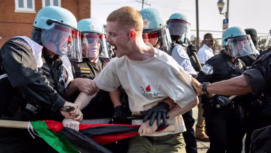 Protesters breach barricade at Democratic National Convention