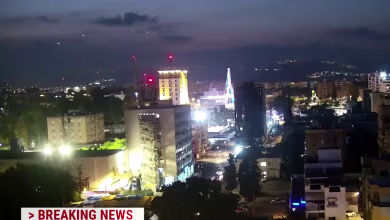 Live shot appears to show Israel intercepting rockets