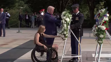 Trump lays wreath at Arlington National Cemetery for victims of Kabul airport attack