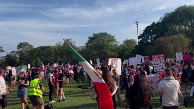 Protesters rally at Chicago park on final day of DNC