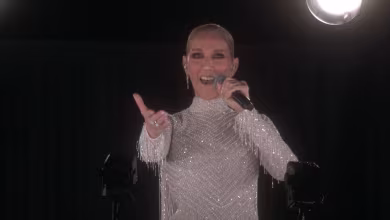 Global superstar Celine Dion performs at Opening Ceremony