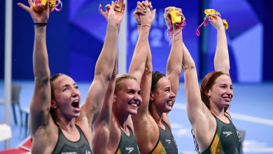 U.S. nabs relay silver for Ledecky's record 13th medal