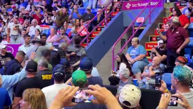 Video shows protester removed from Trump rally by security