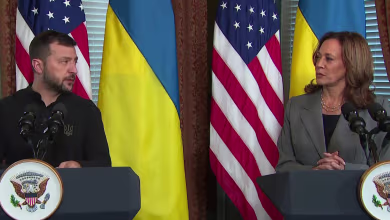 Harris says her support for Ukraine is 'unwavering'