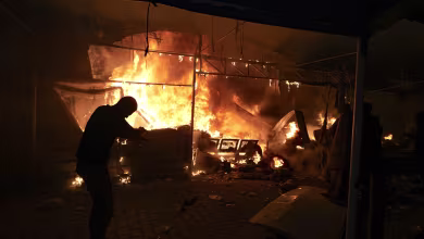 Israeli airstrike sparks deadly fire at camp for displaced people at Gaza's Al-Aqsa Hospital