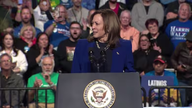 Harris tells protestors they will not be 'jailed' for 'speaking their minds'