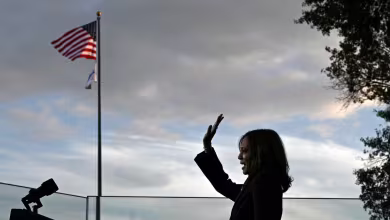 Harris urges supporters ‘not to give up’ in concession speech