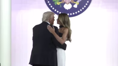 Trump, first lady share first dance at Commander in Chief ball